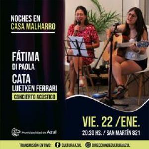 Fátima Di Paola y Catalina Luetken Ferrari en “Noches en Casa Malharro”